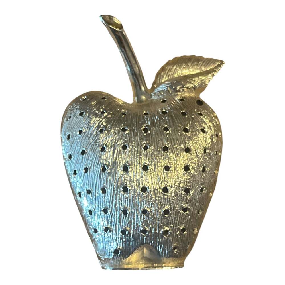 Vintage Torino Silver Tone Metal Strawberry decor standing display
